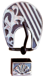 Buckle Set(less tip) Brown 