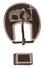 Buckle Set (less tip) Brown 