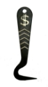 Ant Brn Hoof Pick, Engraved GS Trim, Dollar Motif 