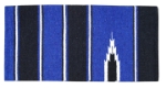 Navajo Blanket 30" X 60" Acrylic - Blue/Black/Natural 