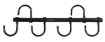 Swvl Hook Tack Rack 4 Hk BLK 