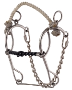 SS Hackamore/Sliding Gag Bit 5-1/4 in. SI Twist Wire Snaf 