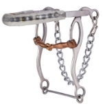 SS Hackamore/Sliding Gag Bit 5 in. Cop Snaf 