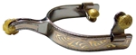 Midnight Silver Spur Mens W/Engraved Band 