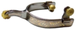 Midnight Silver Spur Mens W/Engraved Band 