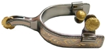 Midnight Silver Spur Ladies W/Engraved Band 