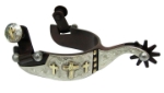 Antique Brown Ladies Spurs W/Crosses 