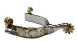 SS Roping Spur GS Engraved Trim 9pt SB Rowels and SB Buttons 