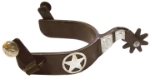 Antique Brown Ladies Spurs Star Concho 