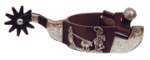 Antique Brown Mens Spurs Team Roper Motif 