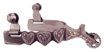 Brush SS Spur Ladies 3 Hearts 
