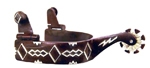 Antique Brown Spur Engraved Diamond Pattern 