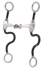Antique Brown Training Bit 3pc Snaffle 