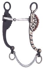 Ant Brn Bit 5 in. Snaffle Mouth W/Cop Dots 