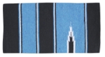 Navajo Blanket 30" X 60" Acrylic - Turquoise/Black/Natural 